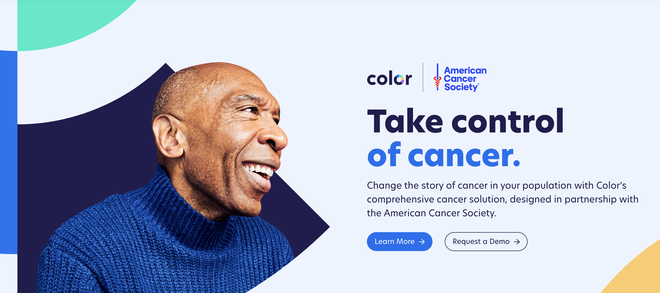 Color Health website landing page